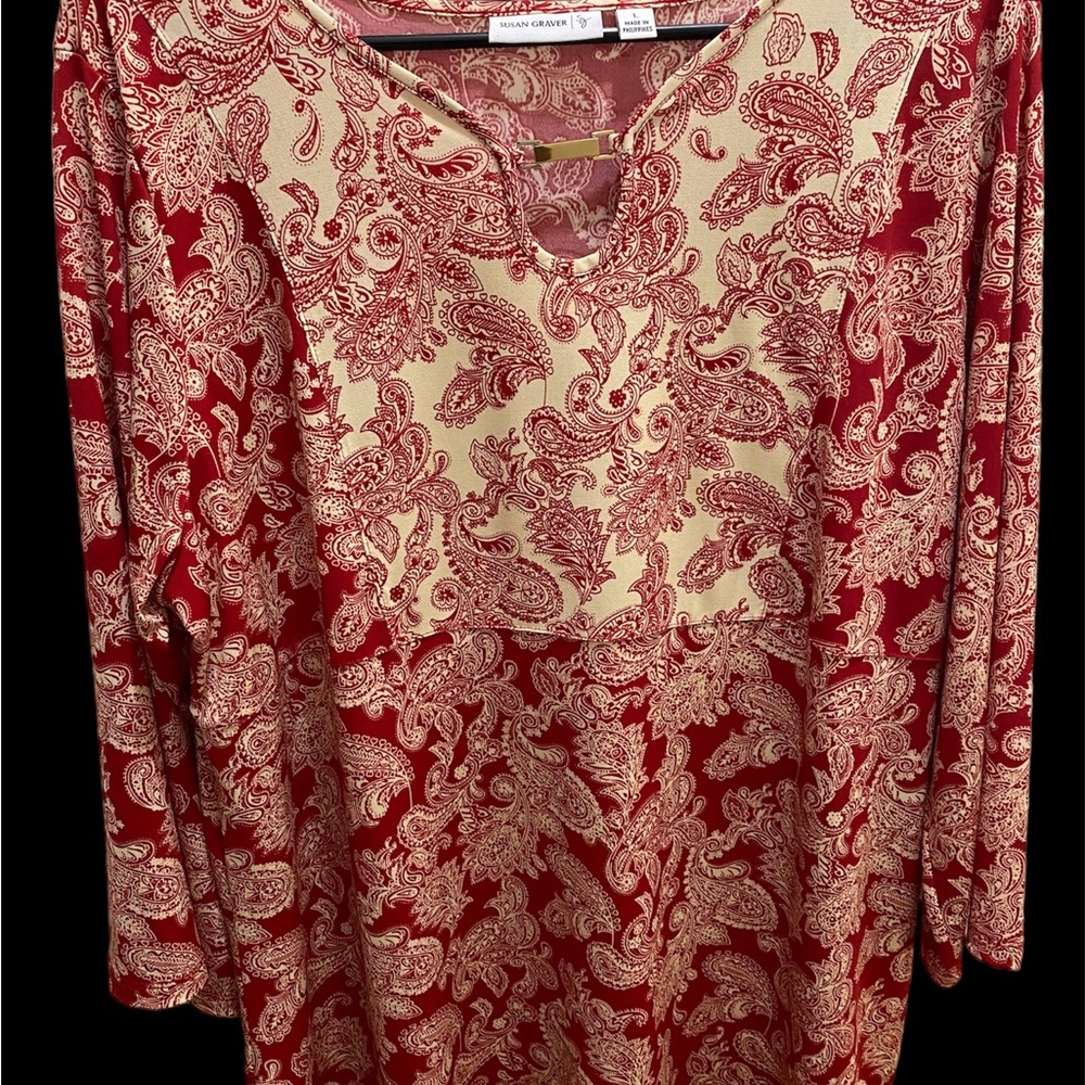 Susan Graver Blouse Top, Lightweight